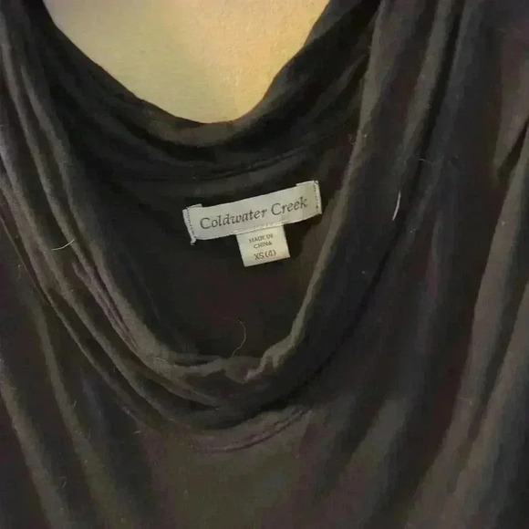 Coldwater Creek, XS black blouse - Picture 3 of 4